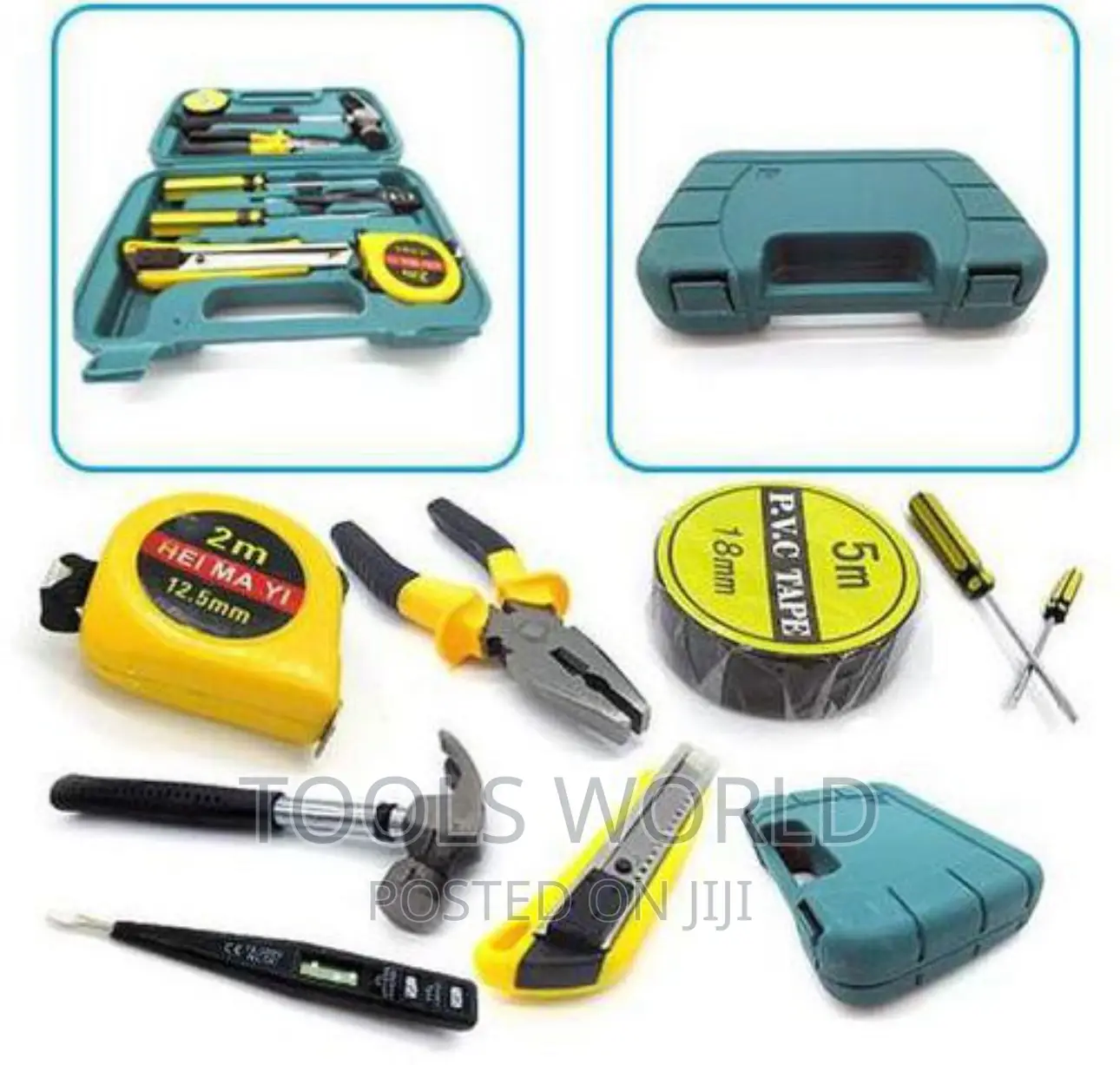 9pcs Tech Professional Basic Hand Carry Tool Box Kit