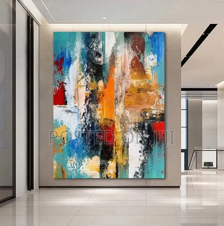 Multicolored Abstract Oil Painting Canvas Print