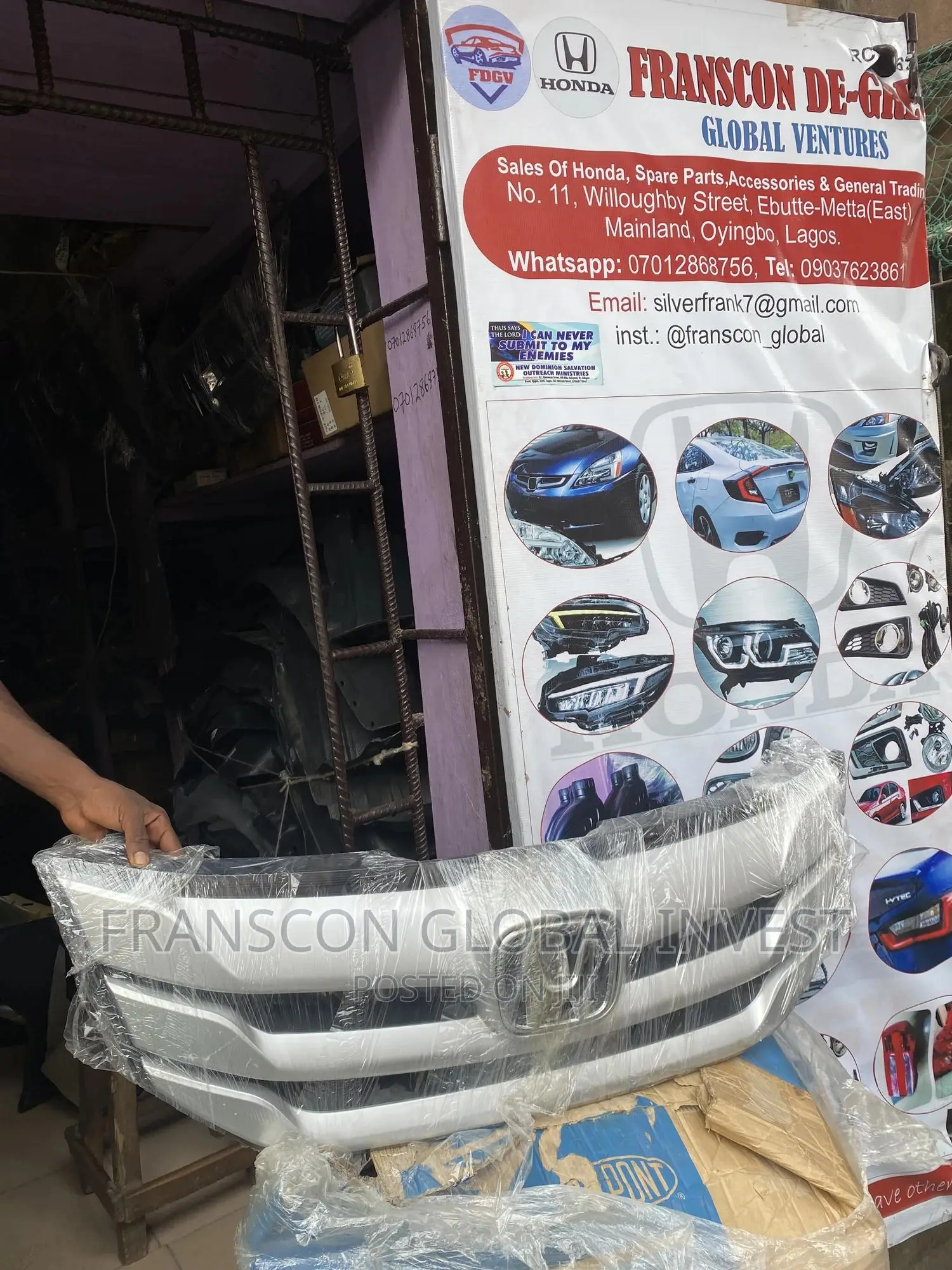 Front Grill Honda Crosstour 2013