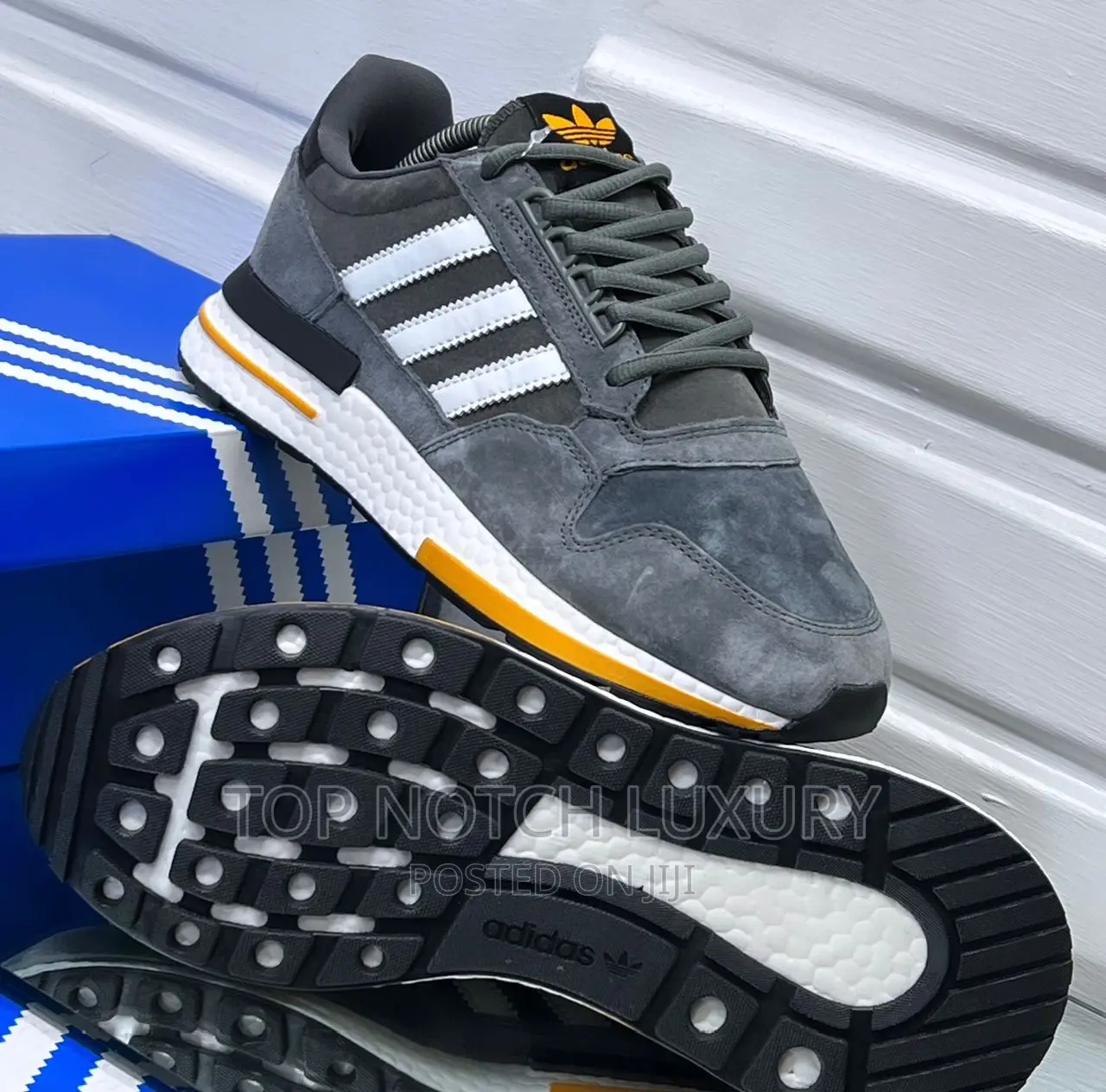 Original Adidas Zx 500 RM Grey/White/ Men Women
