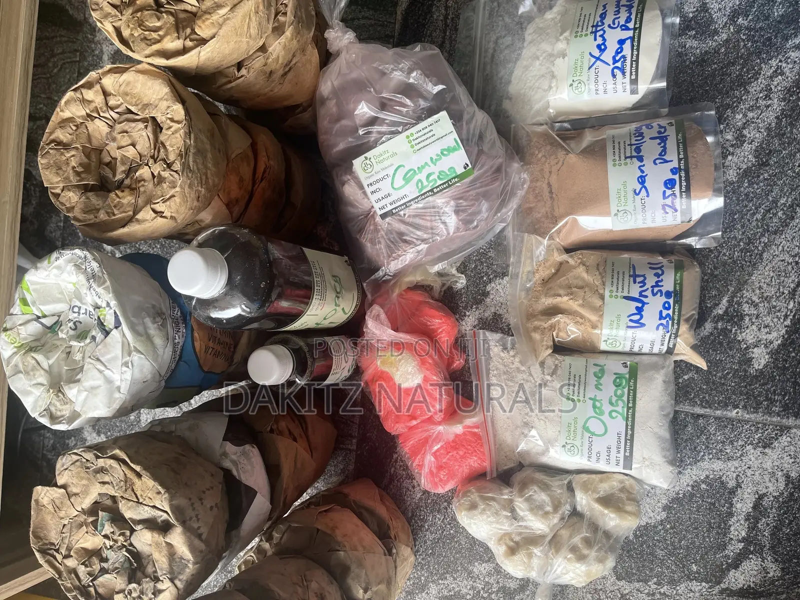 Organic Raw Materials Skincare Ingredients Haircare