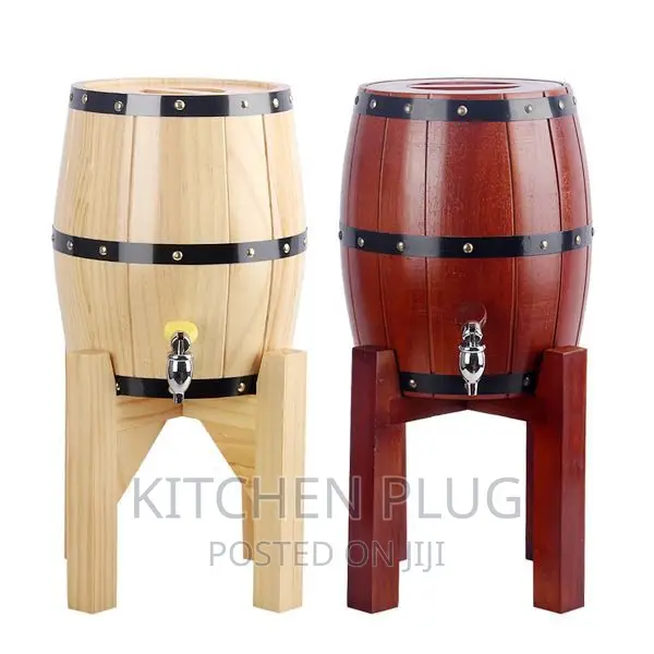 Wood Beer Barrel Dispenser 3 Litres