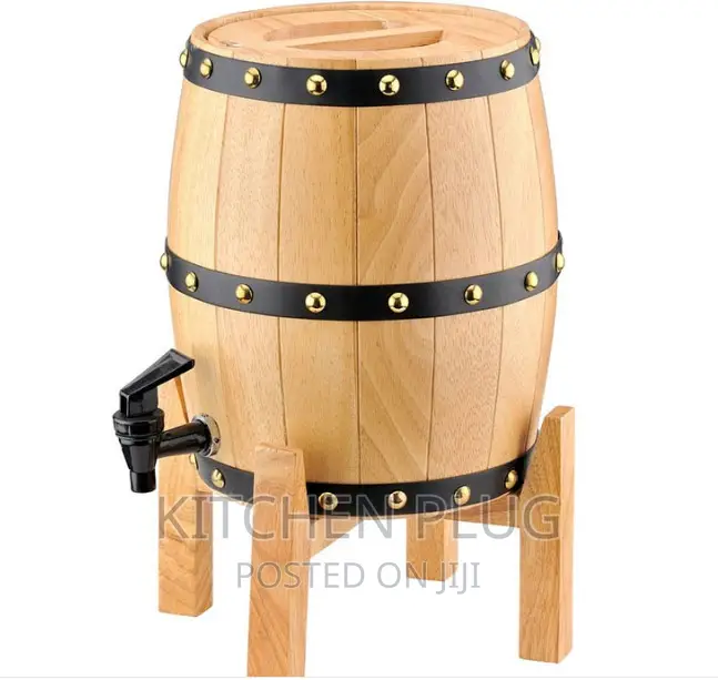 Wood Beer Barrel Dispenser 3 Litres