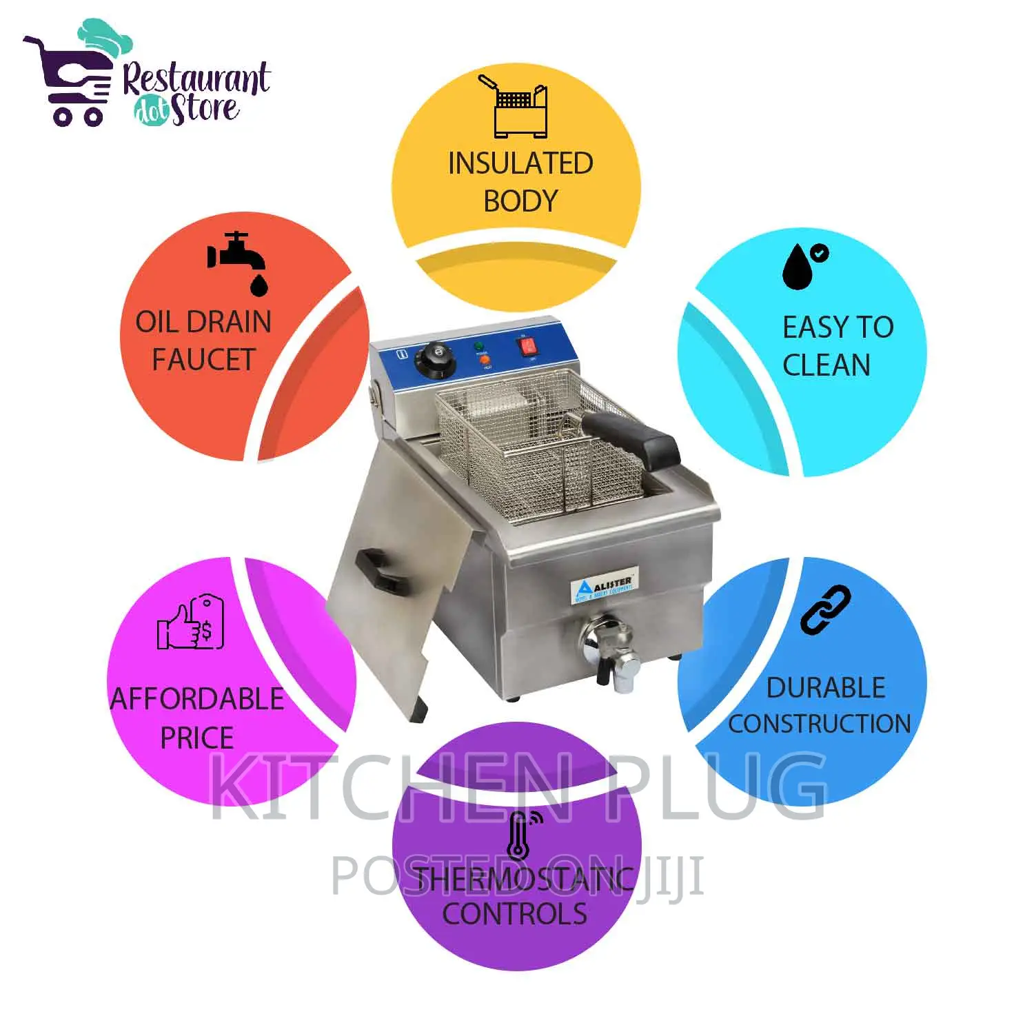 Industrial Electric Deep Fryer With Tap