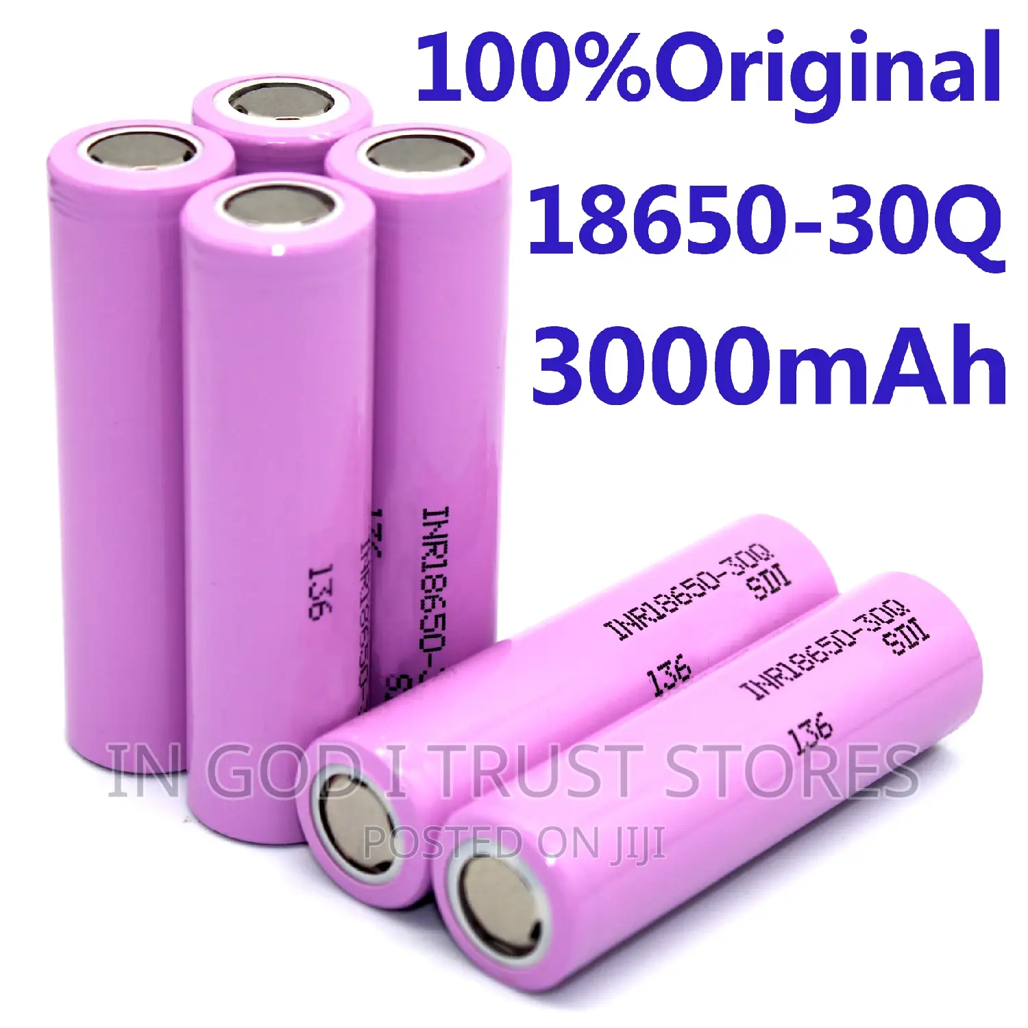 3.7V 3000mah 18650 Battery for Samsung 2 Pieces