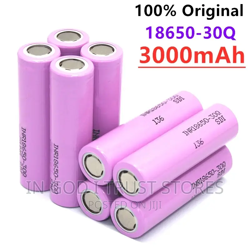 3.7V 3000mah 18650 Battery for Samsung 2 Pieces