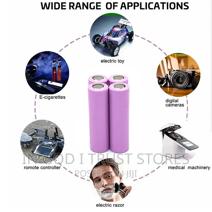 3.7V 3000mah 18650 Battery for Samsung 2 Pieces