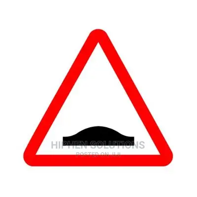 Hiphen Solutions Safety Hump Warning Sign