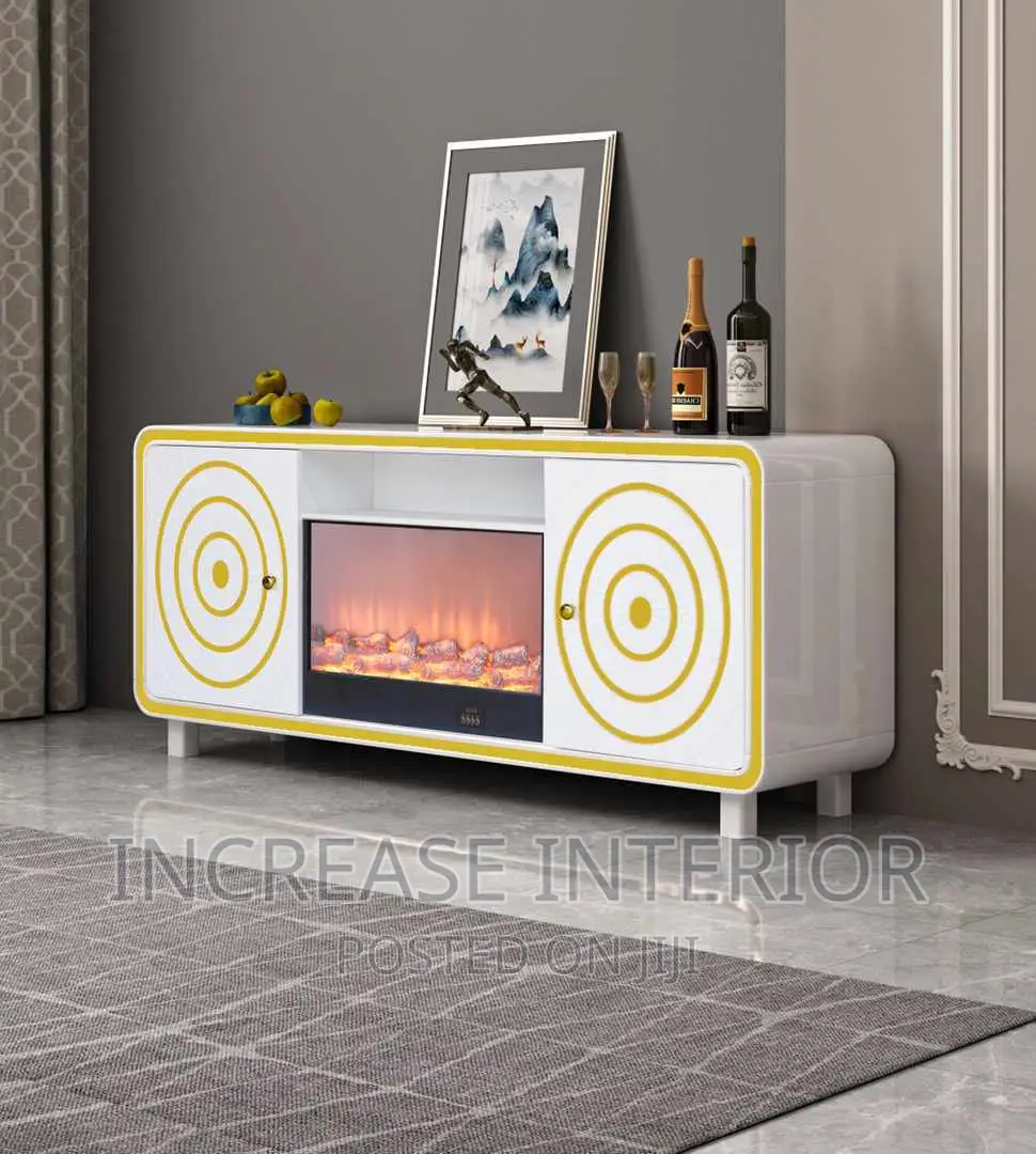 Luxury Imported Quality Tv Stand With Fire Place