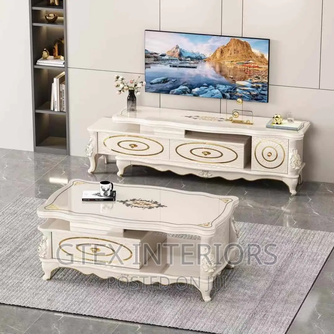Glass Top Tv Stand and Center Table
