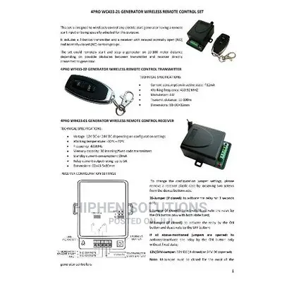 Start And Off Set Remote Control