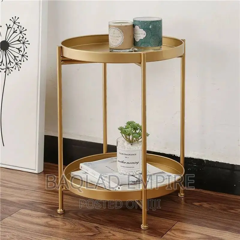 Double-Layer Modern Living Room/Bedroom Small Round Table