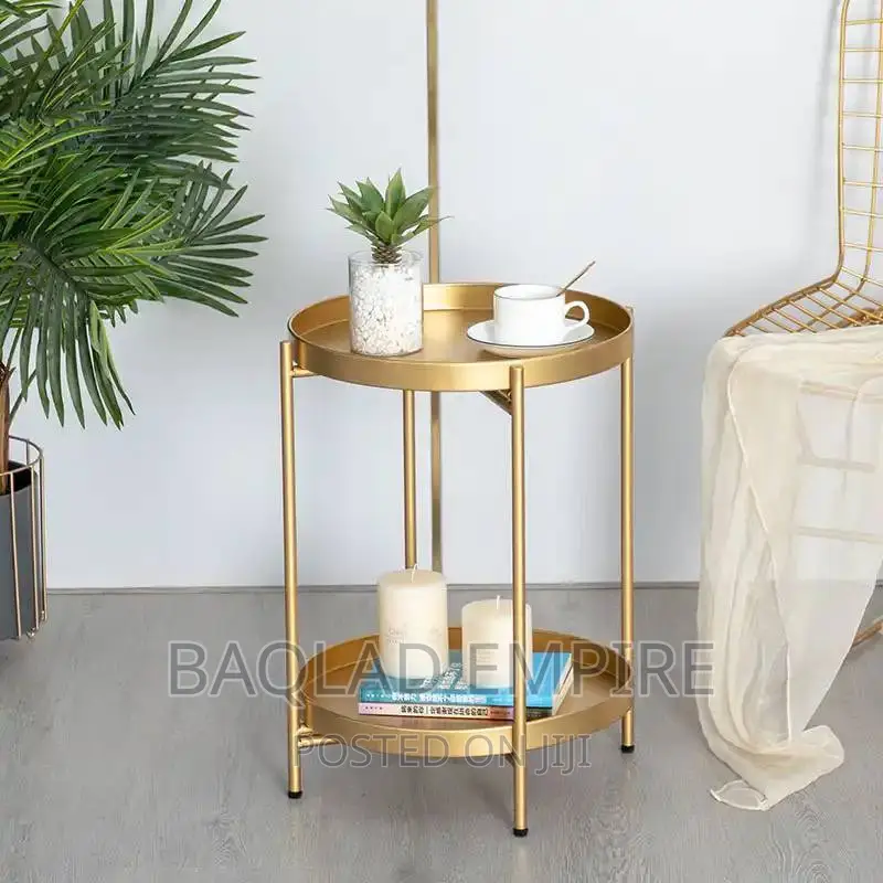 Double-Layer Modern Living Room/Bedroom Small Round Table