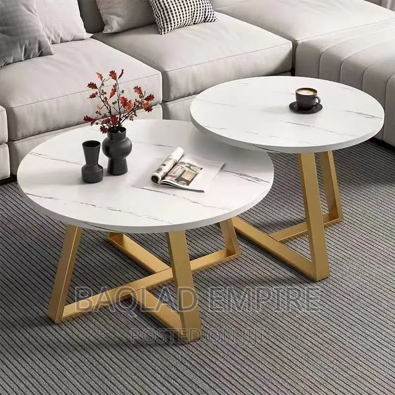 2 in 1 Nordic Marble Design Living Room Center Table