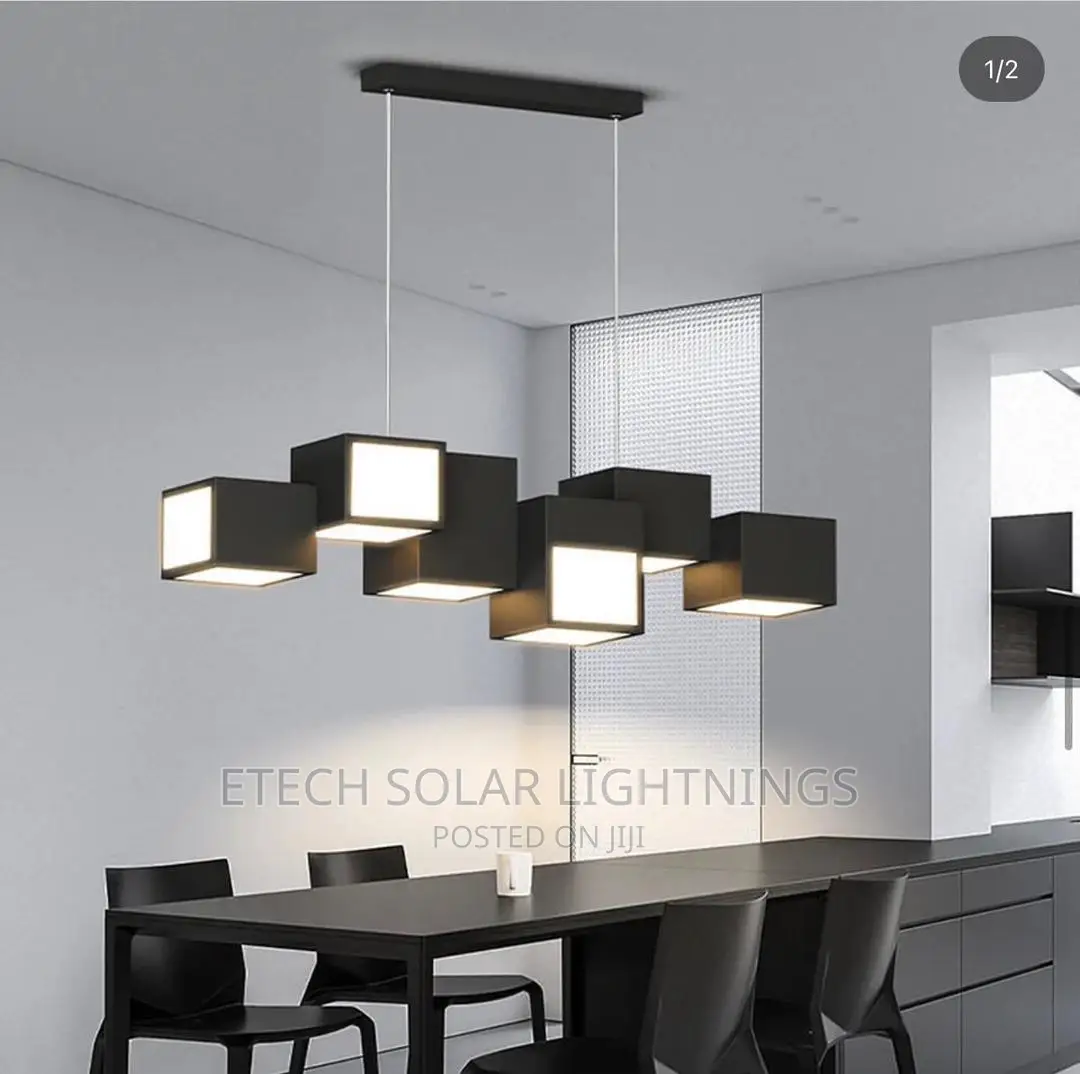 Exclusive Black And White Stair Long Chandelier Light