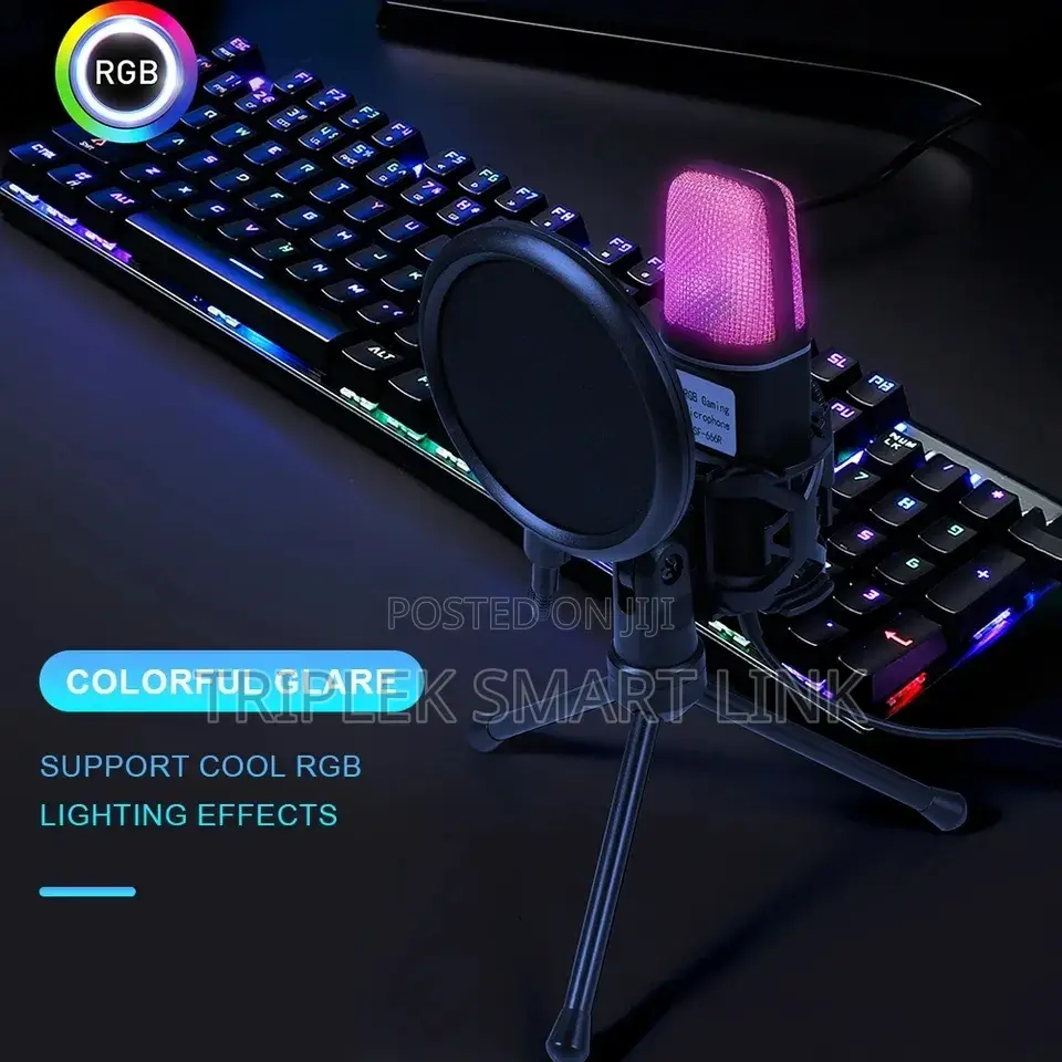 USB RGB Gaming Microphne Streaming Laptop Desktop PC PS4 PS5