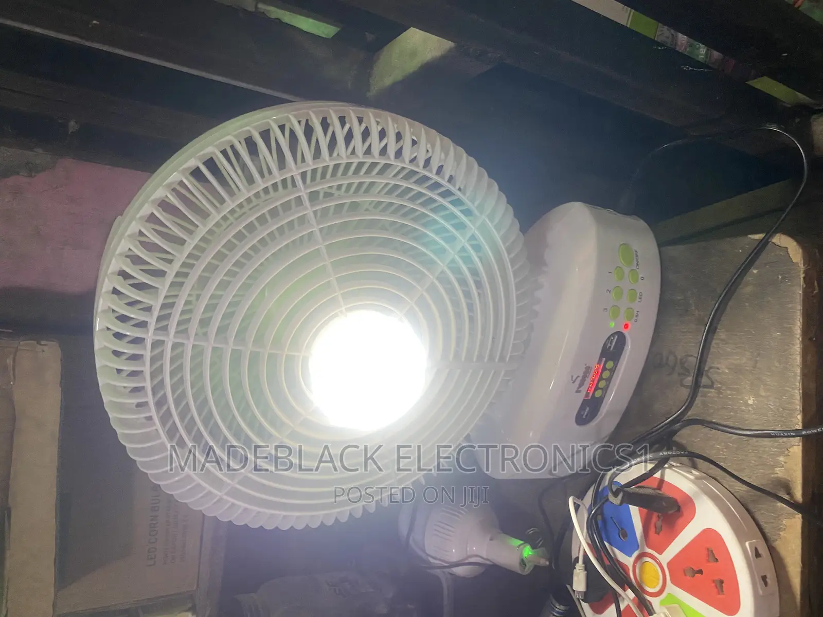 Rechargeable Table Fan With Bluetooth Speaker Ac Dc 12 Inch