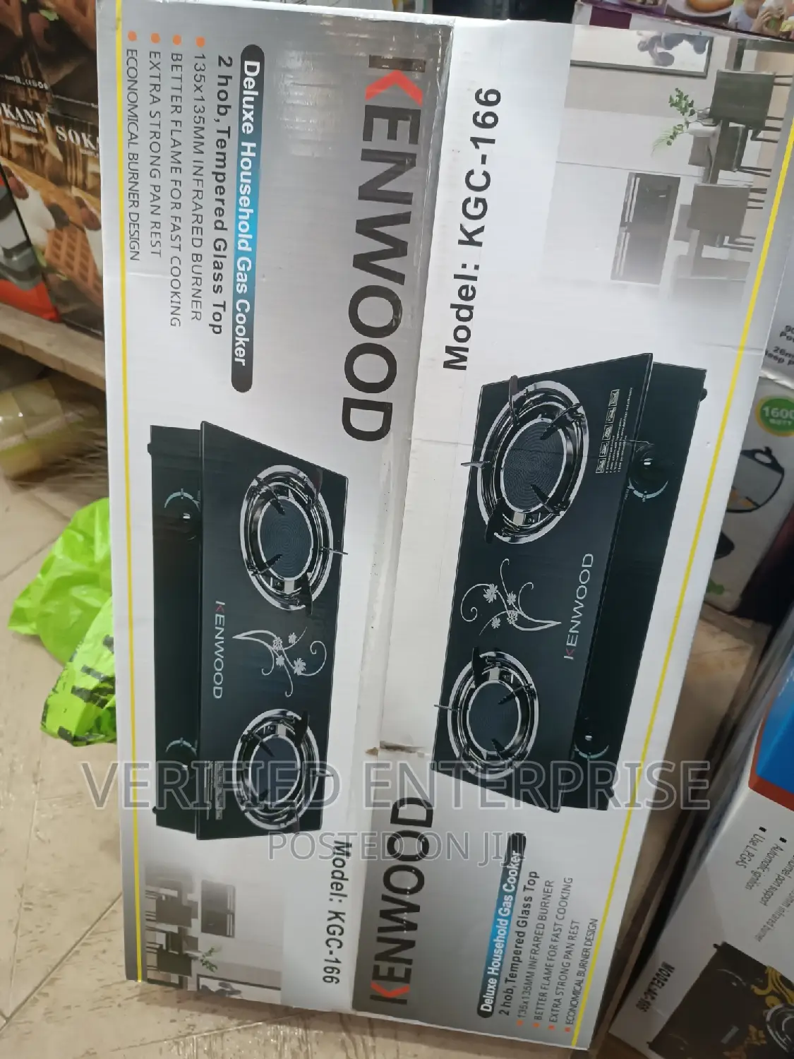 Kenwood Table Top Glass Gas Cooker