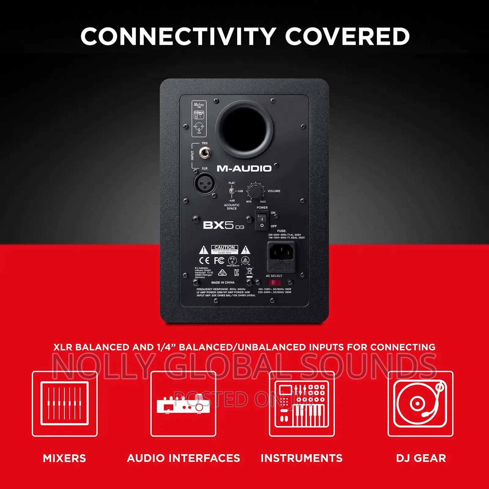 M-Audio BX5D3 -5" Studio Monitor, 100W 2 Way Active Speaker