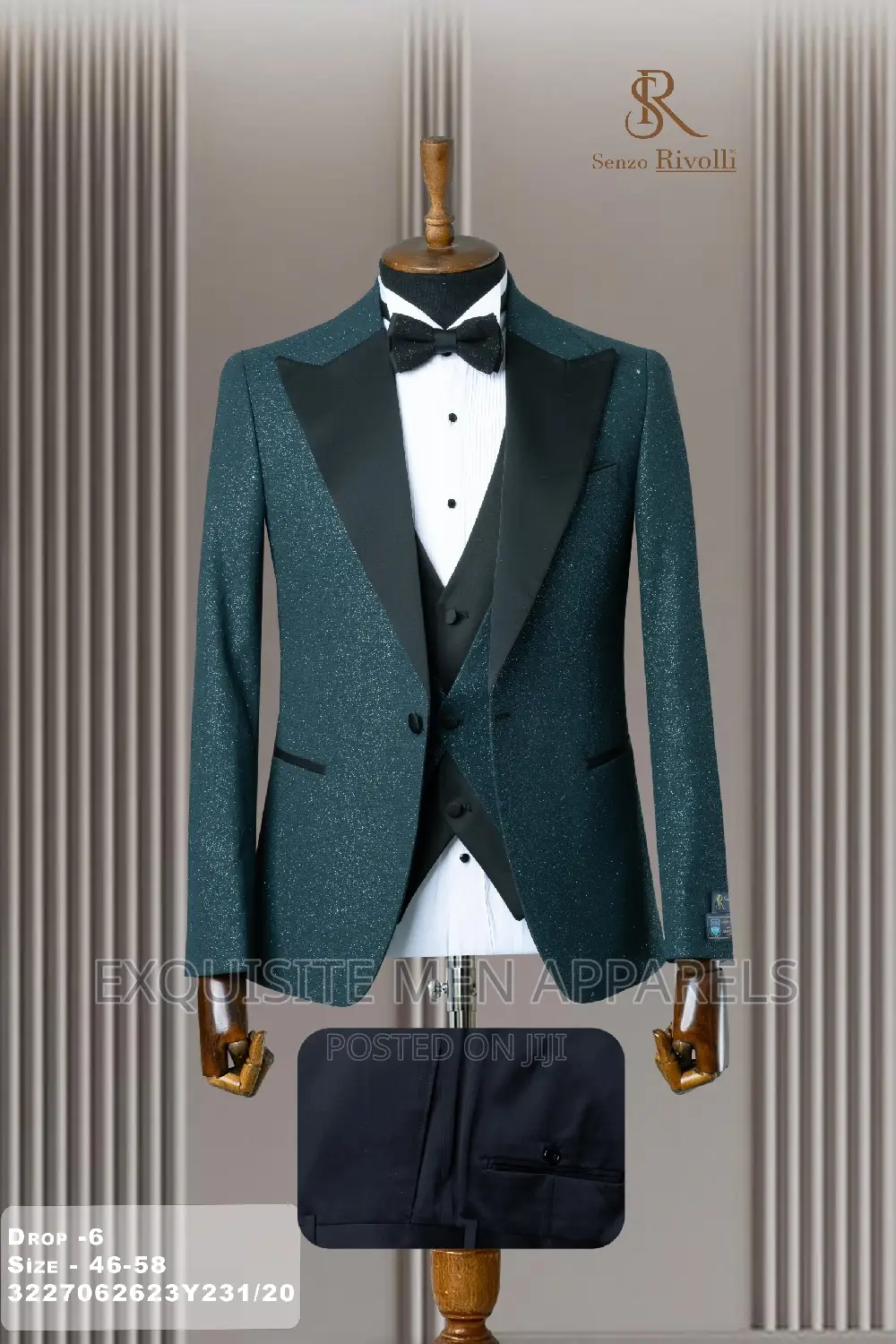 Quality Bespoke Italian Style Shiny Tuxedo Men's Suit