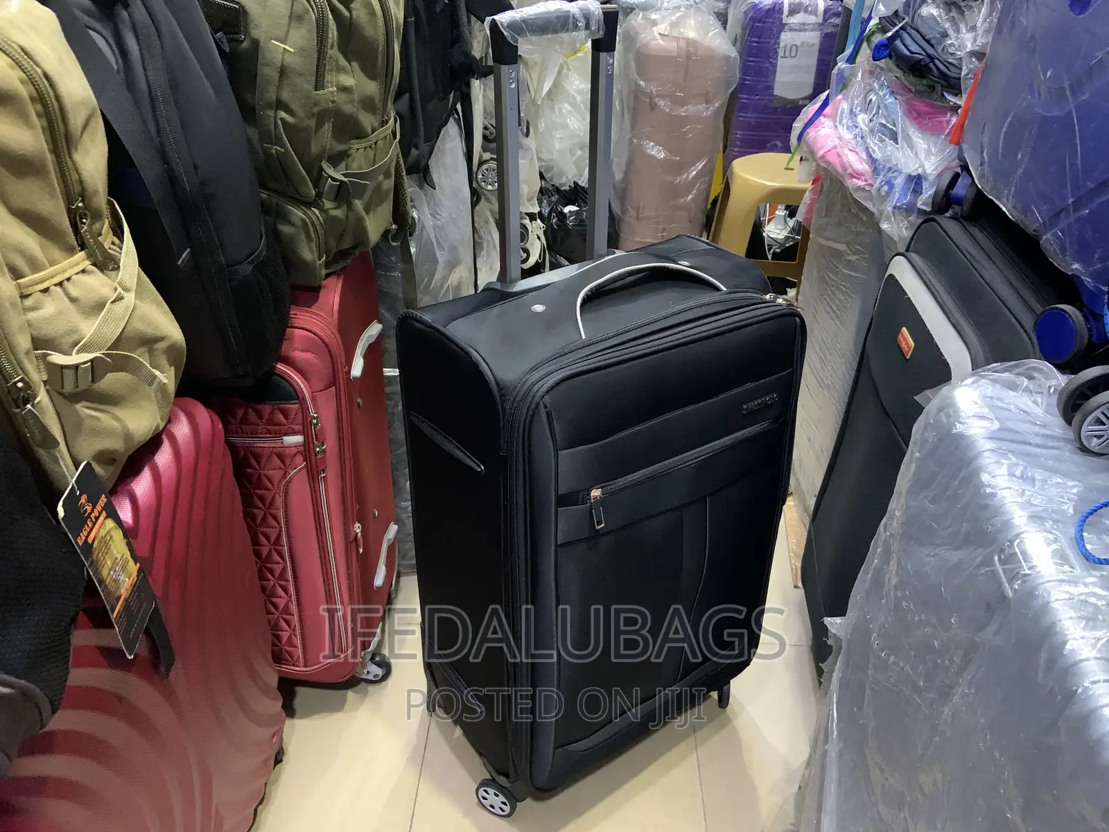 Medium Size Black Swiss Polo Travel Luggage