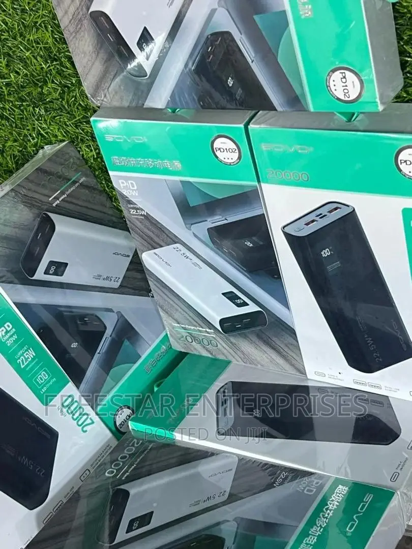 SOVO 20000mah Power Bank. 22.5W Power Bank. 22.5 Watts Power