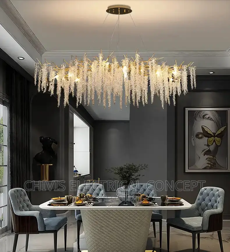 American Lustre LED Crystal Ceiling Chandeliers Living