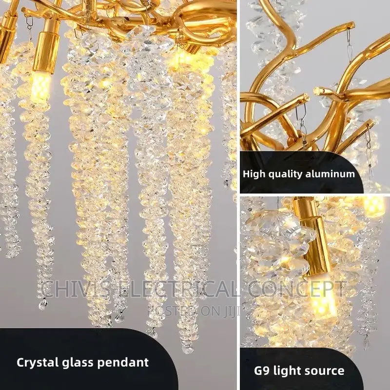 American Lustre LED Crystal Ceiling Chandeliers Living