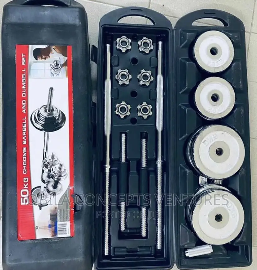 Chrome Plate Adjustable 50KG With Barbell