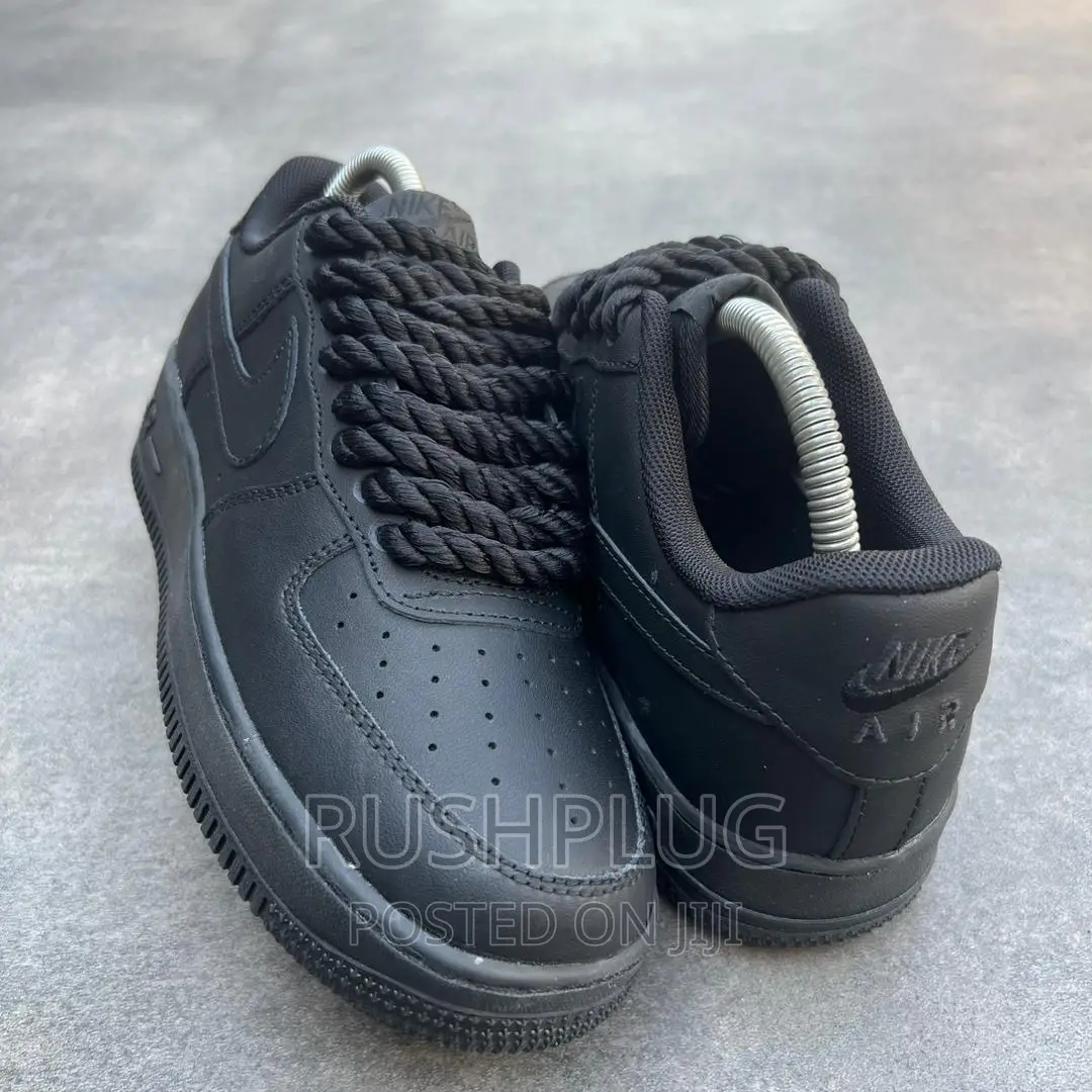 Nike Af1 All Black Chunky Lace"