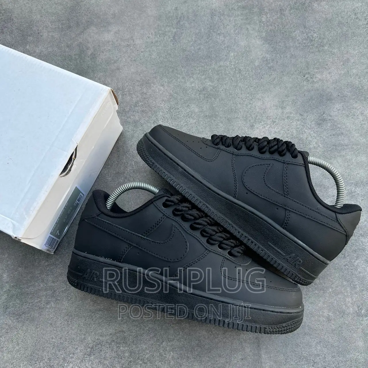 Nike Af1 All Black Chunky Lace"