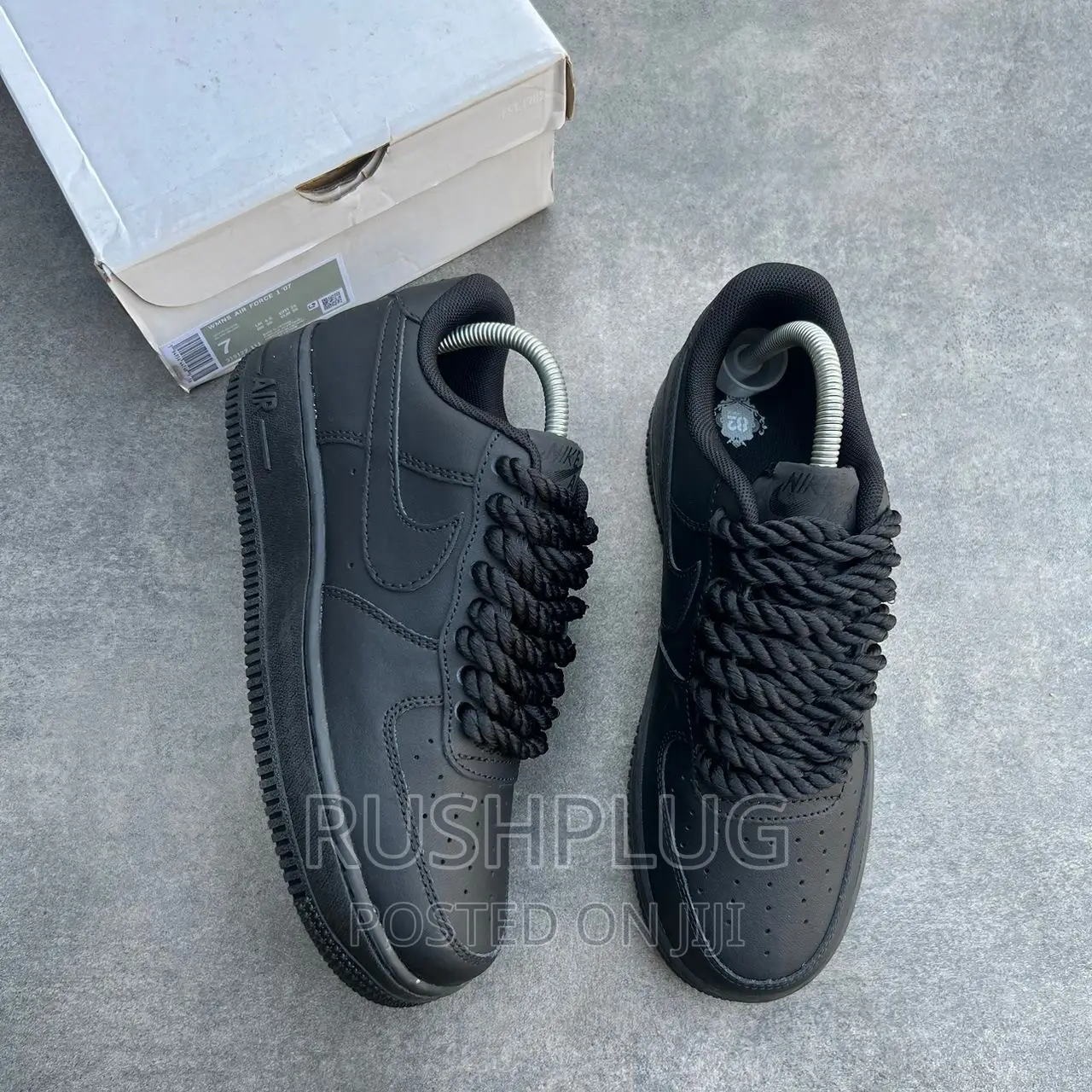 Nike Af1 All Black Chunky Lace"