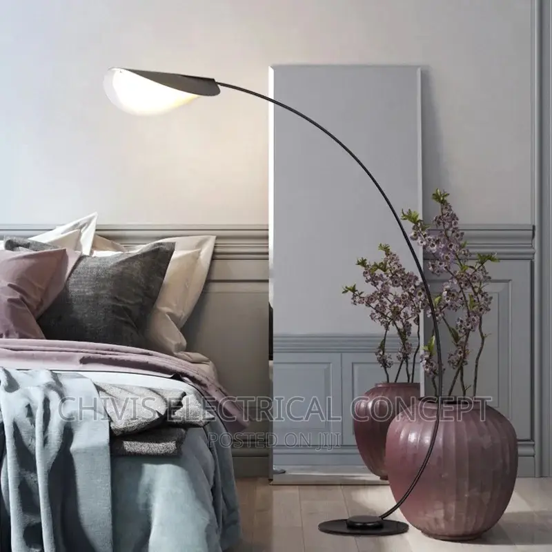 Nordic Floor Lamp Vintage Minimalist Black Arc Floor Lamp