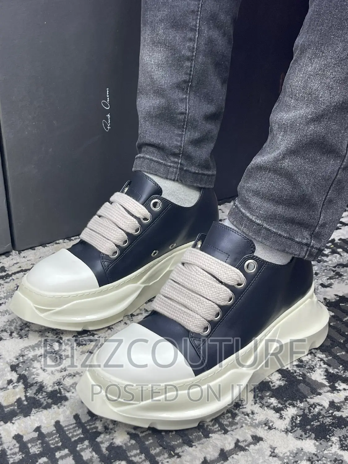 Original Rick Owen DRKSHDW Hexa Low Black Available in Store