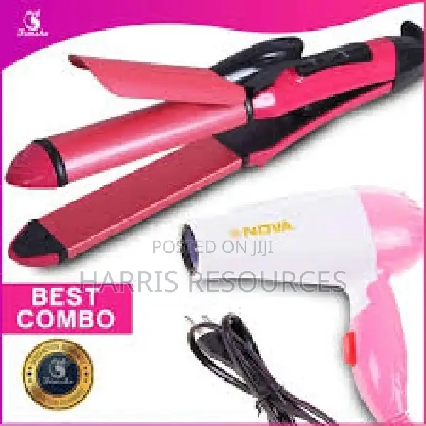 Nova 2 in 1 Hair Straightener and Curler With Dryer-1000w
