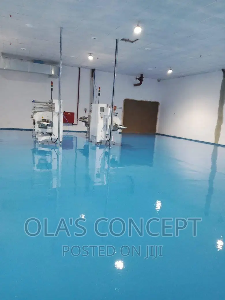 Light Blue Epoxy Flooring for Industrial