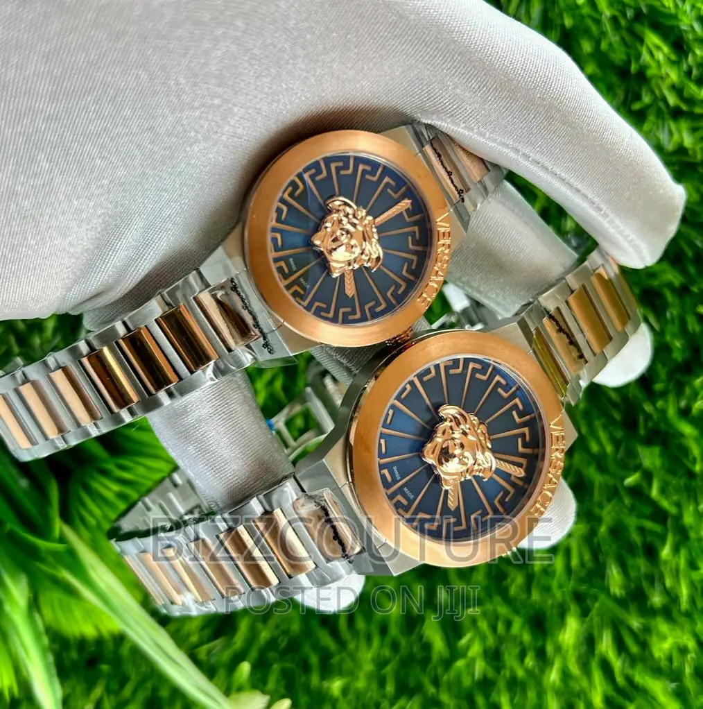 Original VERSACE Couples Gold Watch Available in Store