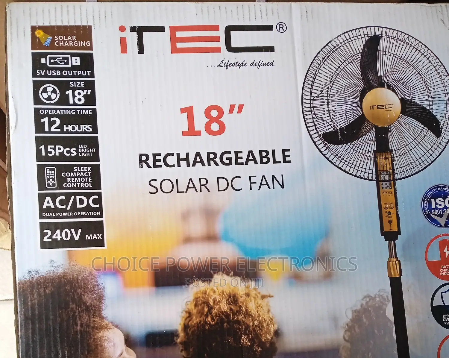 ITEC RECHARGEABLE FAN. Lithium -Ion Battery