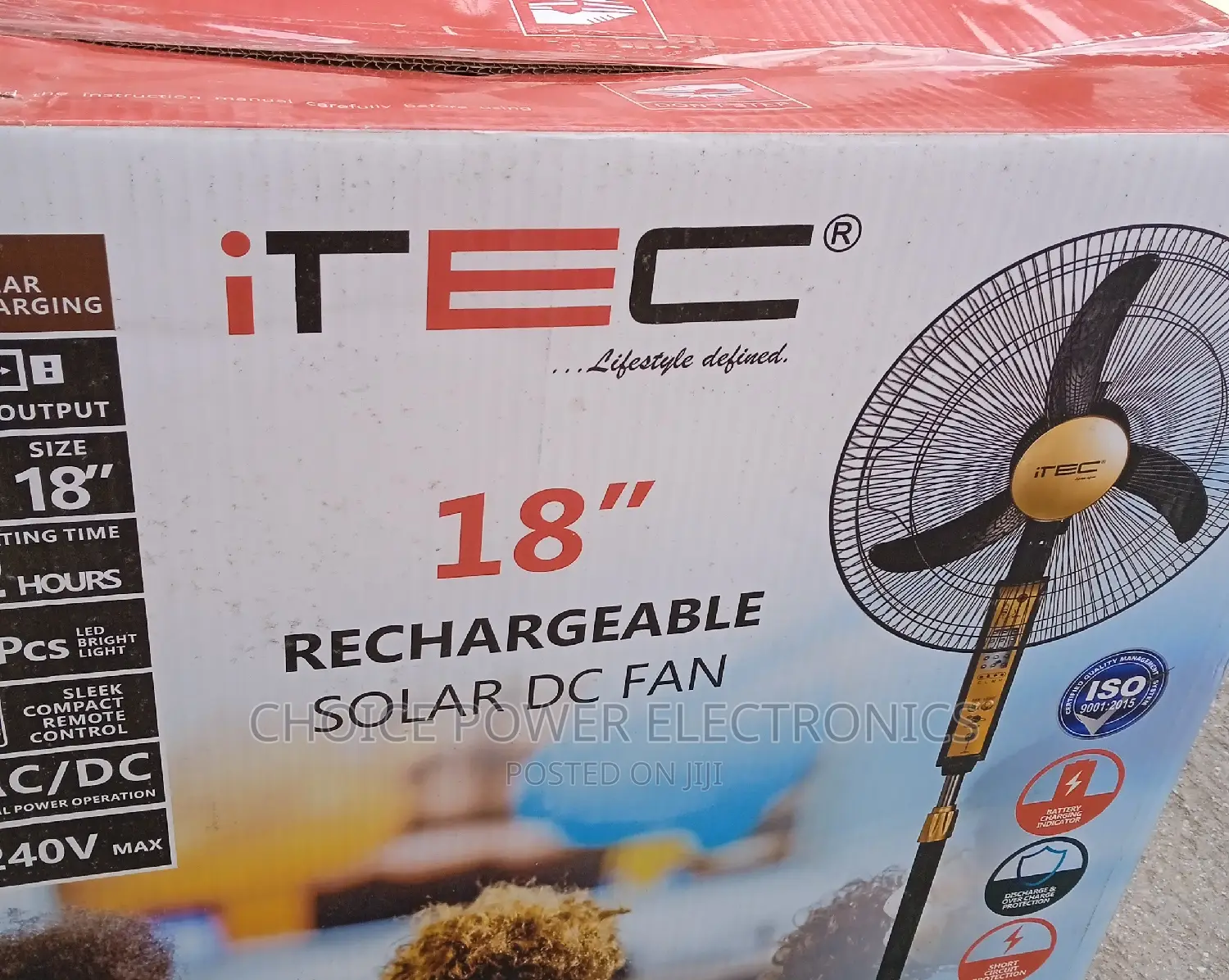 ITEC RECHARGEABLE FAN. Lithium -Ion Battery