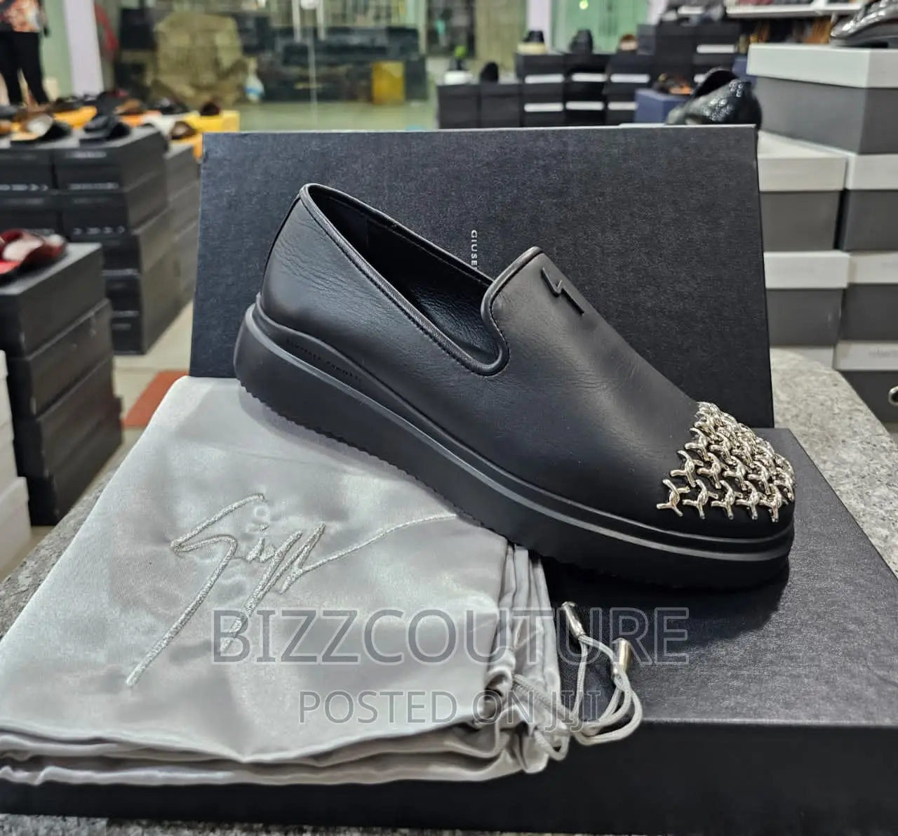 Original Italian ZANOTTI Slip-on Sneakers Available in Store