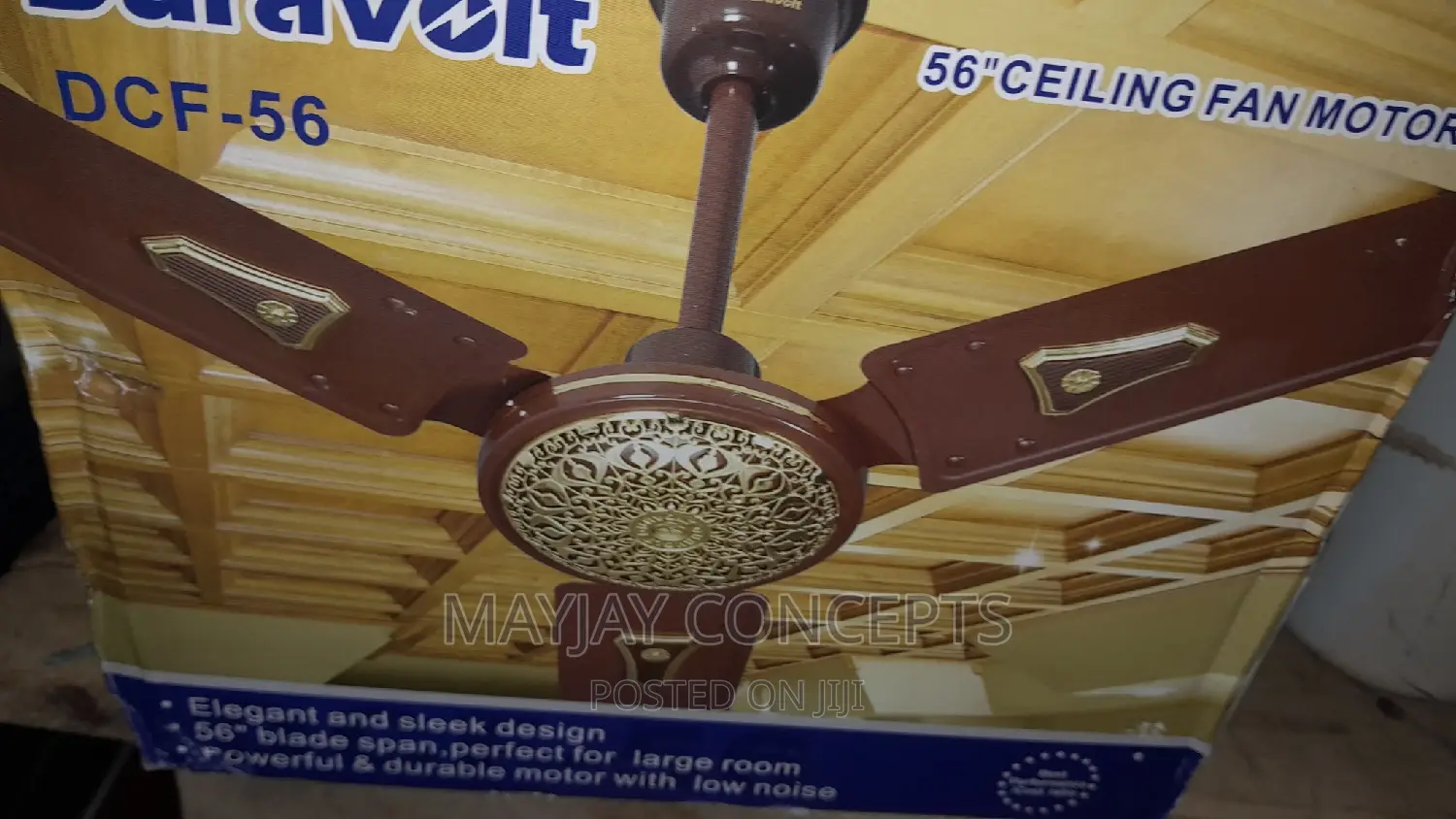 Duravolt Giant 56inches Ceiling Fan-Brown and Whitecolour