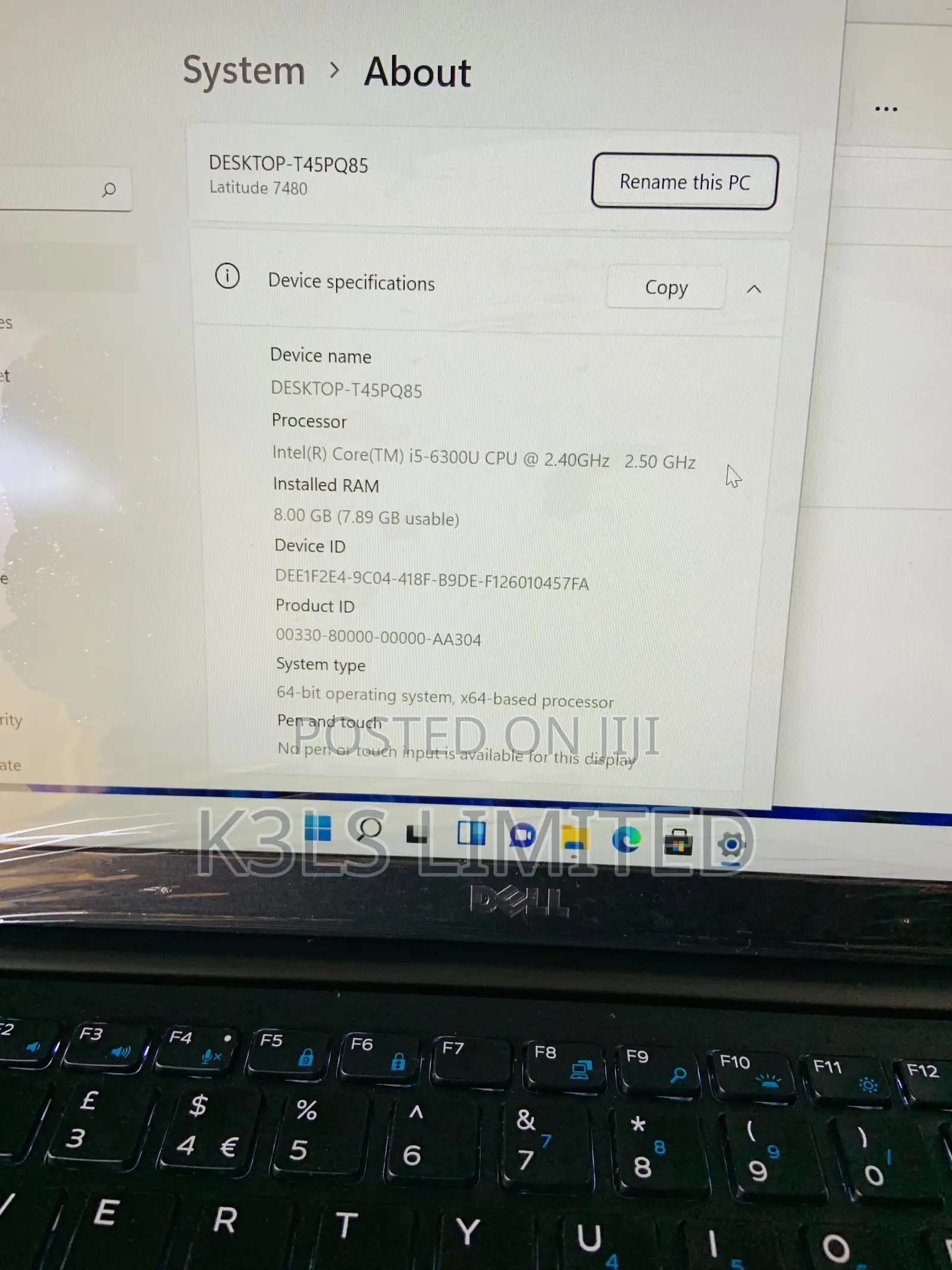 Laptop Dell Latitude 7480 8GB Intel Core i5 SSD 256GB