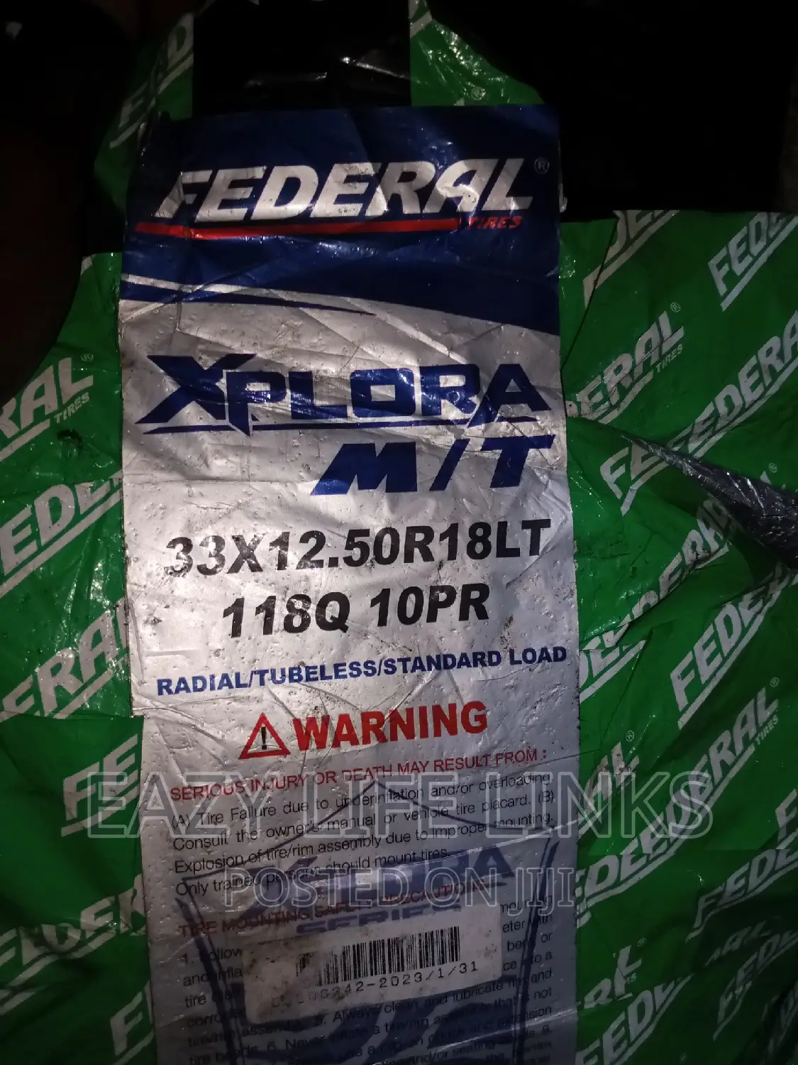 33*12.50R18 Federal Tires