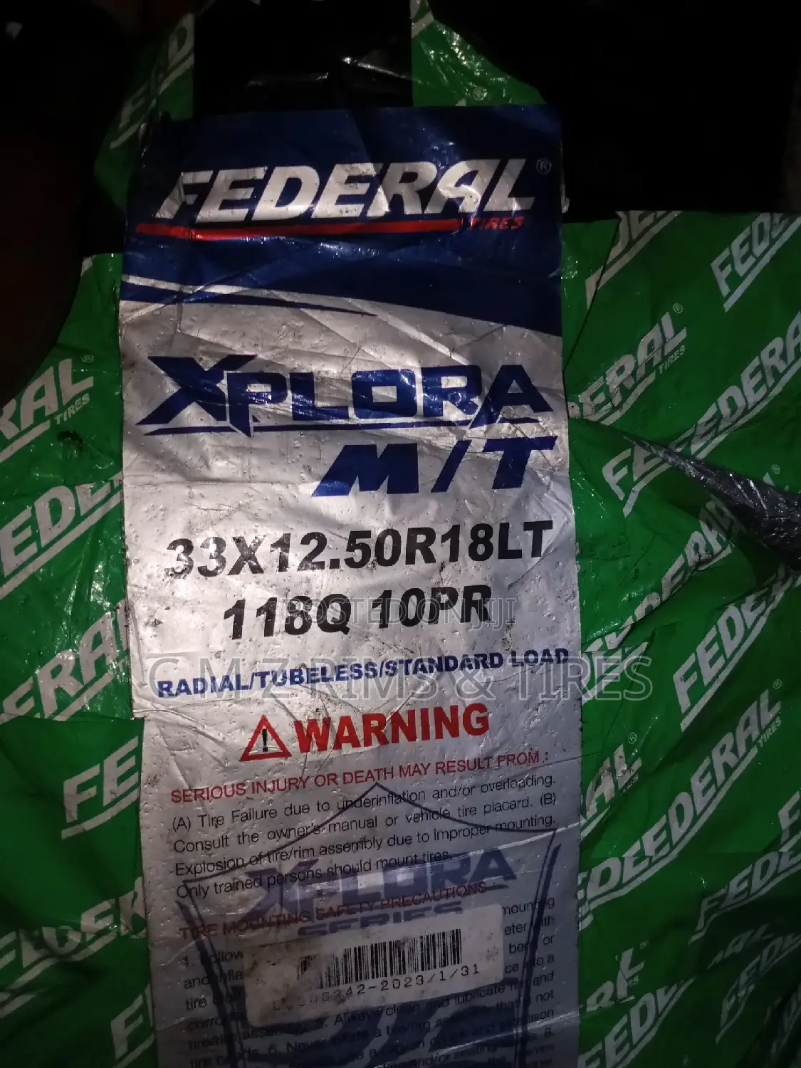33*12.50R18 Federal Tires