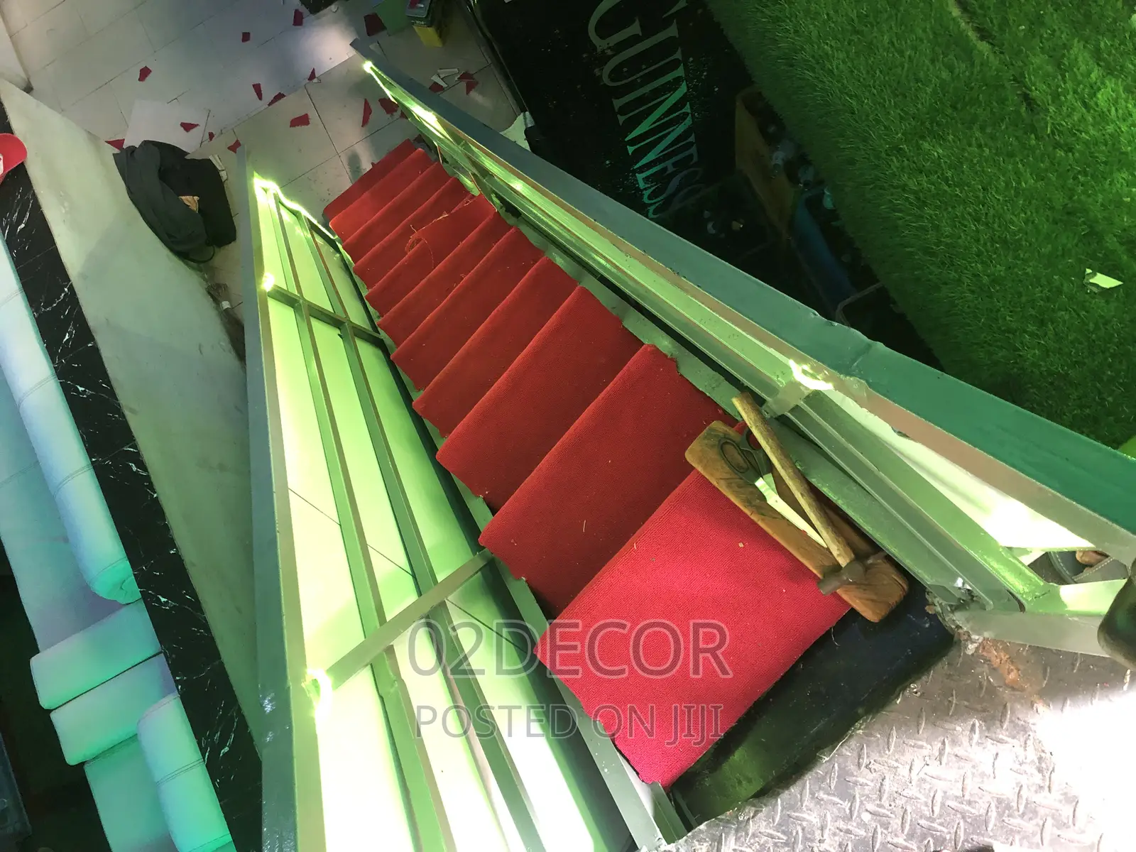 Red Color Rugs For Staircase