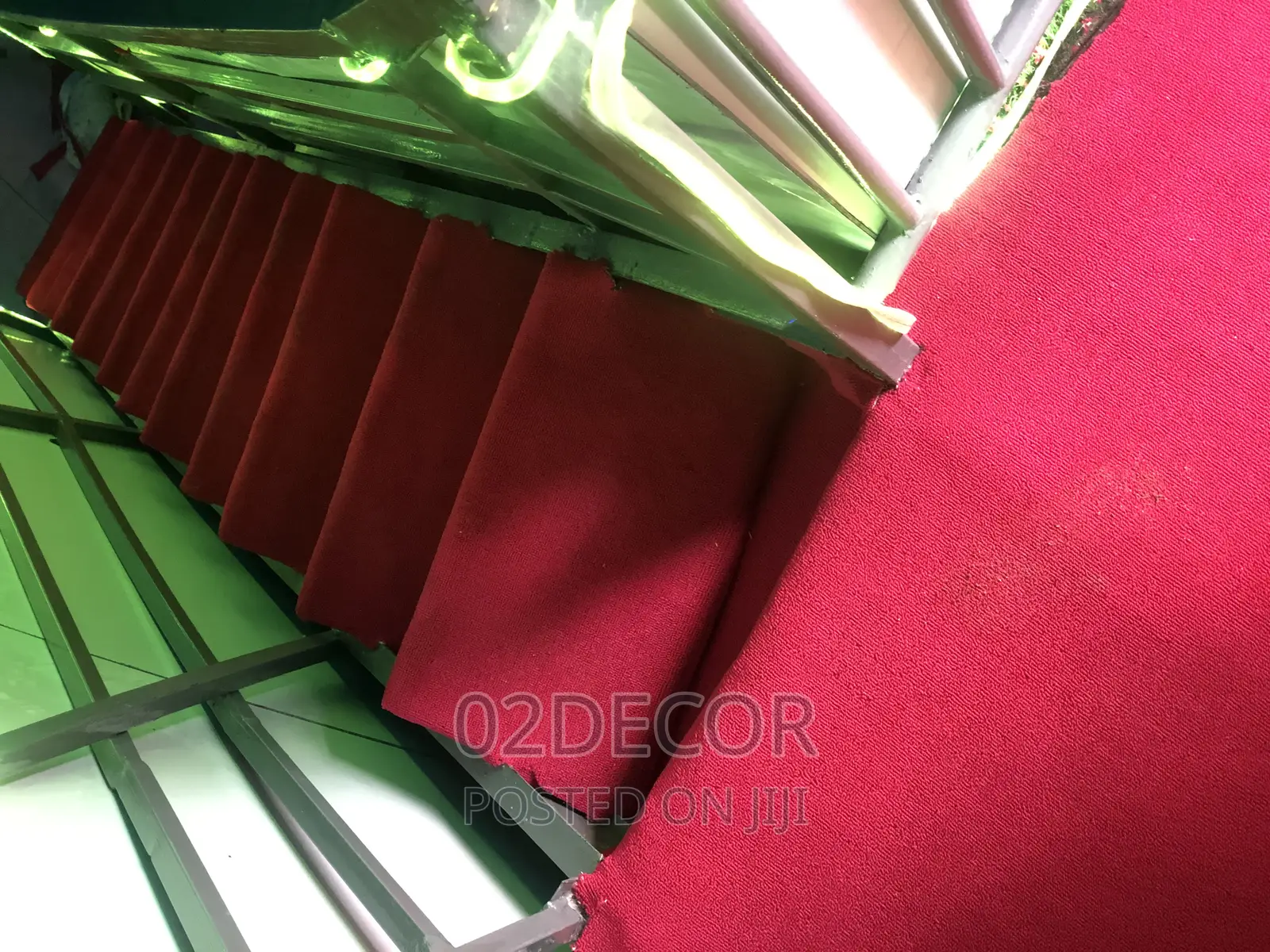Red Color Rugs For Staircase