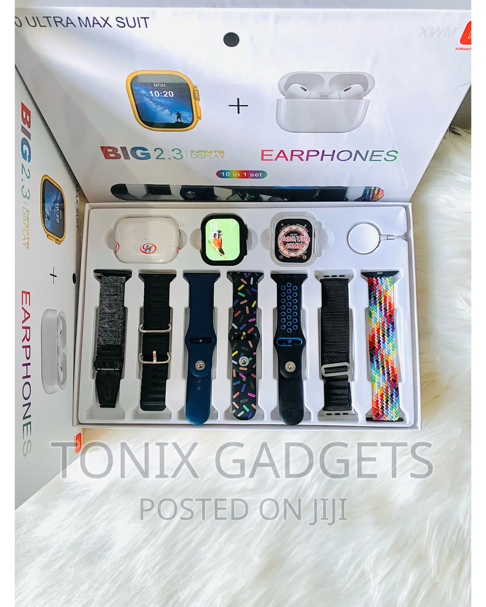 10 in 1 Ultra Smartwatch With Different Quality Straps