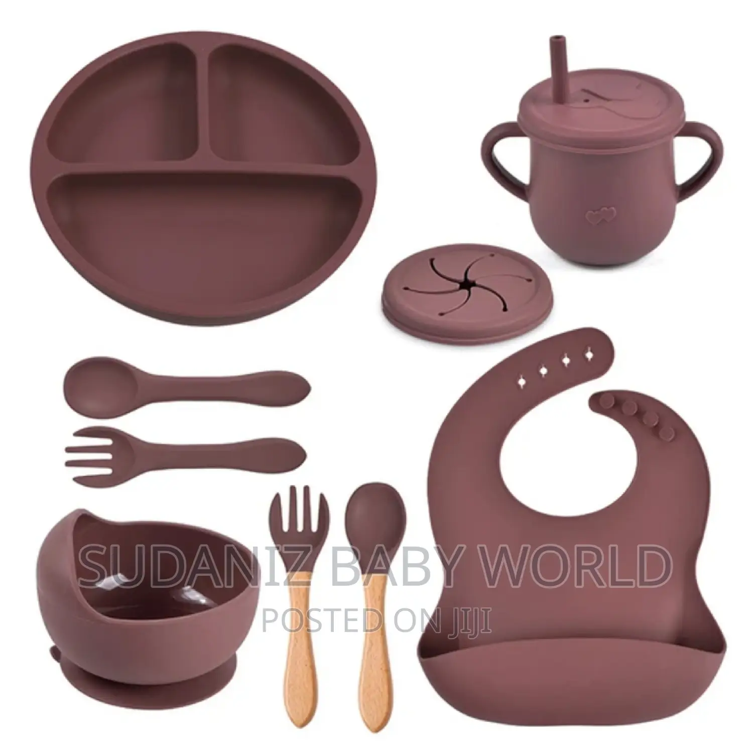 Silicone Feeding Set, Nine(9) Pieces. All Colours, BPA Free