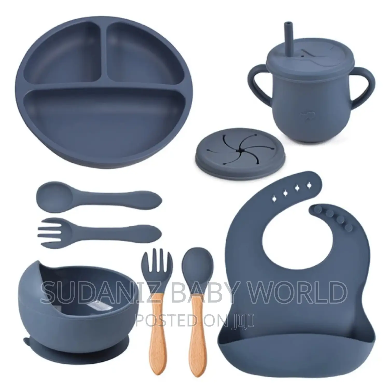 Silicone Feeding Set, Nine(9) Pieces. All Colours, BPA Free