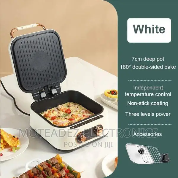Raf 3in1 Multifunctional Electric Non Stick Hot Pot Grill Cooker